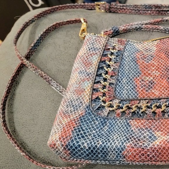 Aimee Kestenberg Snakeskin Print Crossbody Purse - Picture 2 of 8
